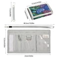 thumbnail image 3 of JIALIOU Nylon Trifold Card Wallet with ID Window Zipper Pocket for Men Women Teen Color Hyacinths Flower, 3 of 7