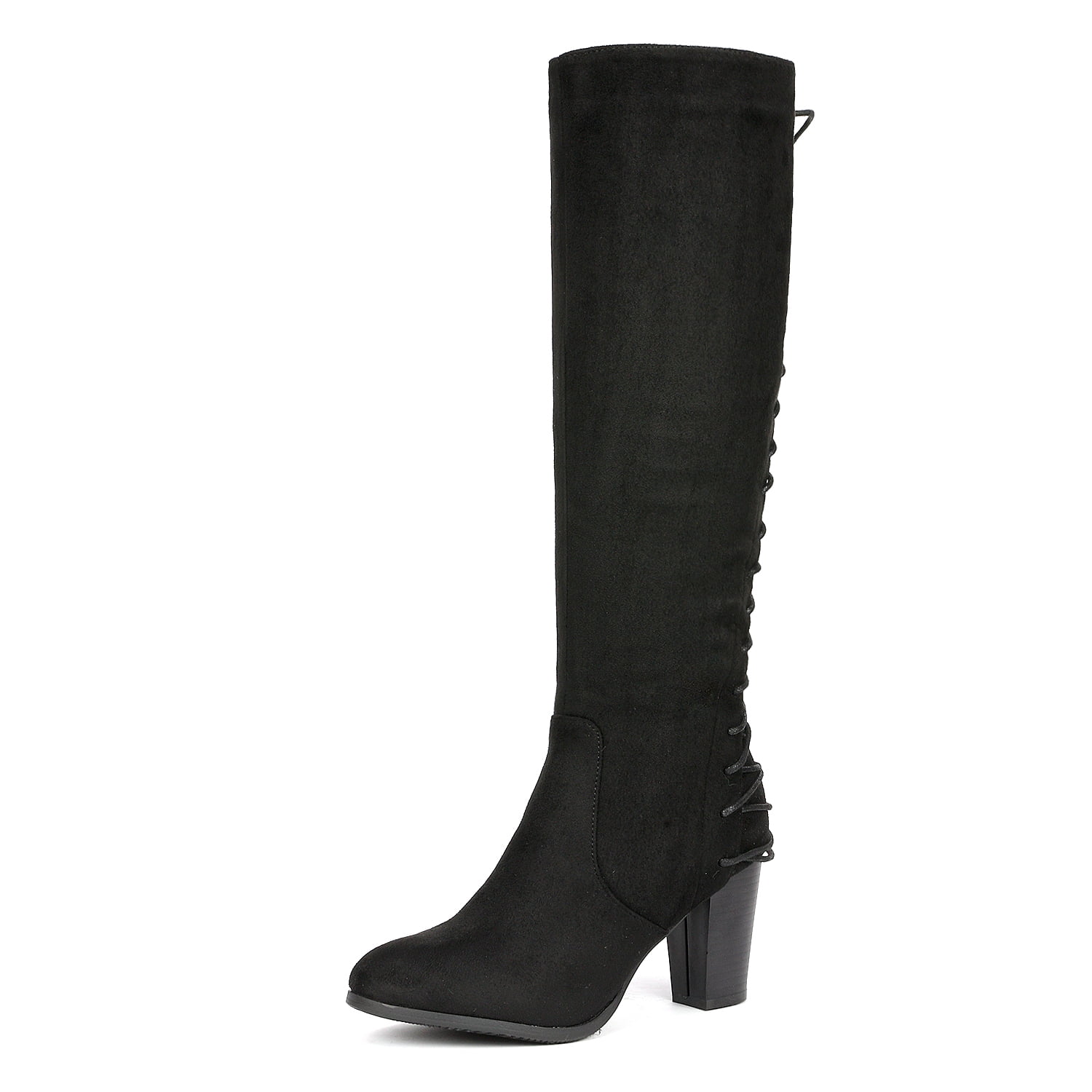 DREAM PAIRS Womens Chunky Heel Knee High and Up Boots