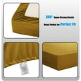 thumbnail image 6 of Chezmoi Collection Liam 7-Piece Mustard Yellow Bed in a Bag Queen Comforter Set with Sheets Medallion Embossed Bedding Set, 6 of 9