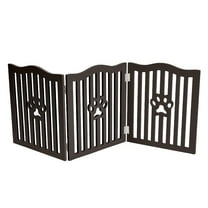 Trimate Wooden Free Standing Pet Gate for Small Dogs and Cats, Espresso