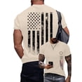thumbnail image 2 of Men 4th Of July Independence Day Print Short Sleeve Round Neck Tennis T Shirt Floral Fashion Trend Bottoming Soft Casual Tee, 2 of 5