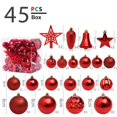 thumbnail image 3 of 45 piezas de adornos de bolas de Navidad, decoración de estrella para la parte superior del árbol de Navidad, adorno de oro rojo y negro para el hogar, colgante de Navidad Noel Natal, 3 of 5