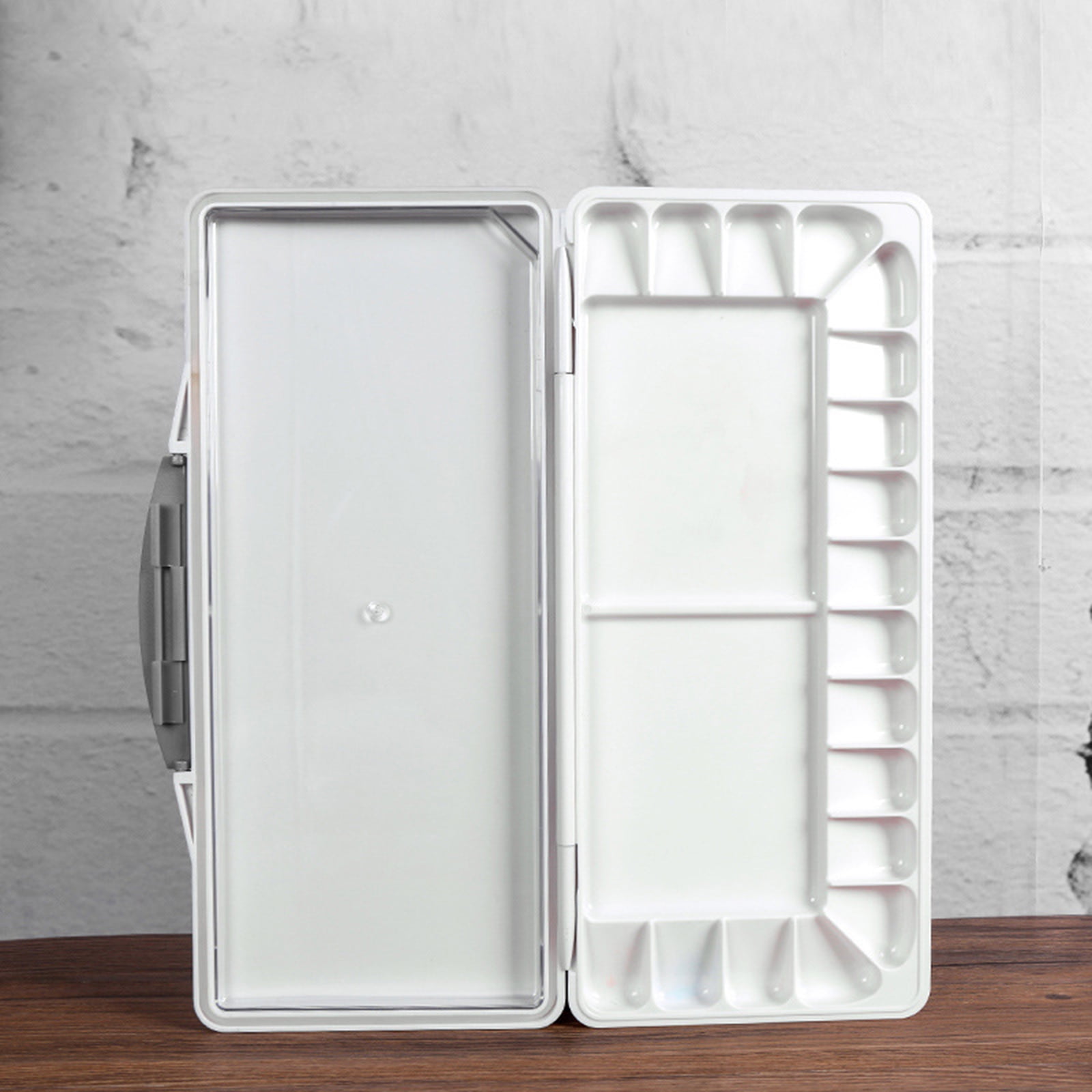 Folding Paint Tray Watercolor Palette with Two Additional Spacious Mixing Areas for Watercolor Gouache and Oil Painting