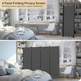 thumbnail image 7 of 4 Panel 88" W Portable Room Dividers and Folding Privacy Screens Portable Wall for Office,Grey, 7 of 7