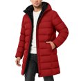 thumbnail image 5 of Men's Winter Puffer Jacket Zippered Hooded Warm Thick Padded Parka Coat Outerwear with Pockets, 5 of 10
