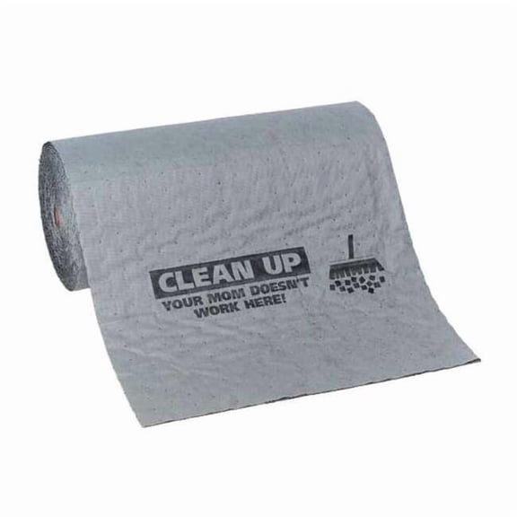 Sorbent Roll, 13 gal, 24 in x 75 ft, Universal, Gray, Polypropylene