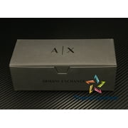 Men's AX2012S-606387-62 Black Rectangle Sunglasses