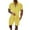 Yellow, variant on MNCEKFOD Two Piece Sets for Men Short Sleeve Zipper Collared Shirt Drawstring Waist Shorts With Pocket Casual Tracksuit Set Beige L