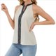 thumbnail image 1 of Camisa de con Cuello en V y Sin Mangas para Mujer, para Oficina y Trabajo. Albaricoque XXL, 1 of 9