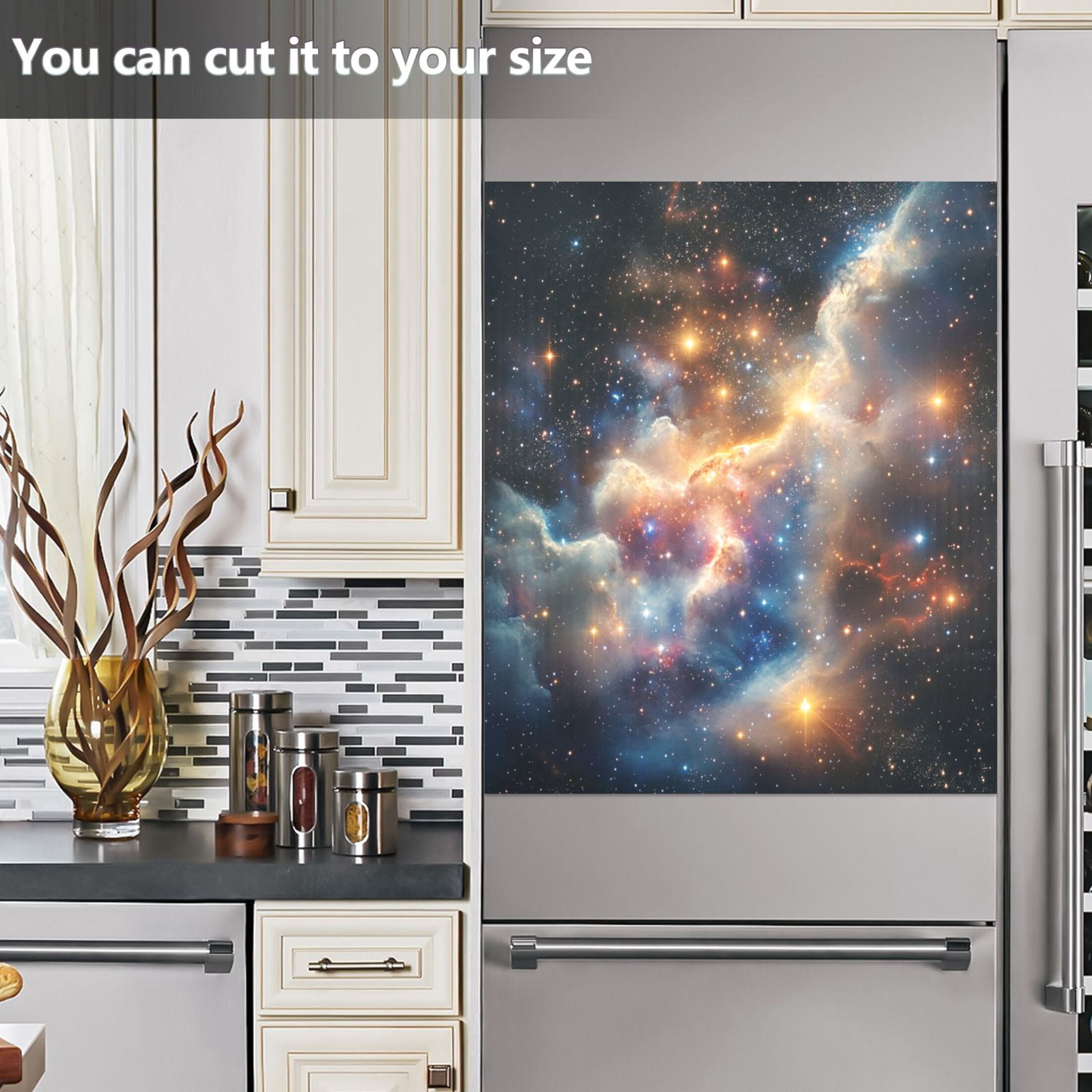 Dishwasher Magnetic Sticker 23x26 Inch Refrigerator Magnetic Sticker Washing Machine Magnetic Sticker Kitchen Panel Magnetic Sticker Home Decor Super Cool Colored Stars