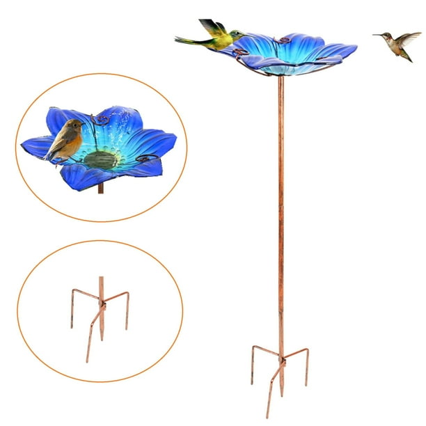 Bain D'oiseaux Debout De Wildlife Friend – Grand Jardin En Fonte Résistant Au Gel – 63 Cm