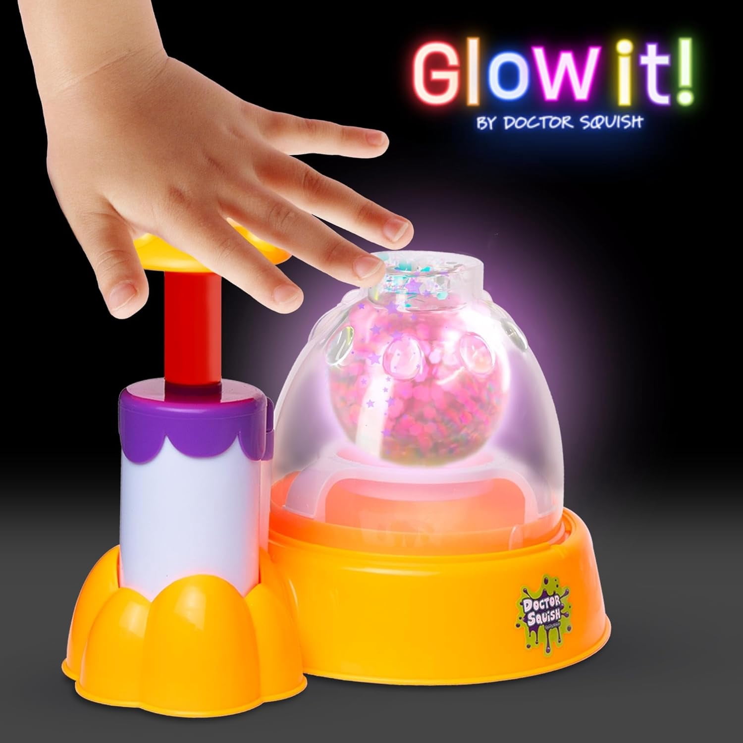 Doctor Squish Glow in The Dark Squishy Pack Refills - DIY Squishy Making Kit - Create Your Own Squishies with Neon Glow Effects