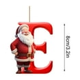 thumbnail image 3 of Dmlowu 26 Letter Christmas Ornaments with Santa - Exquisite Christmas Tree Ornaments for Xmas Tree, Personalized Hanging Christmas Tree Decorations Pendant for Holiday Party, 3 of 6