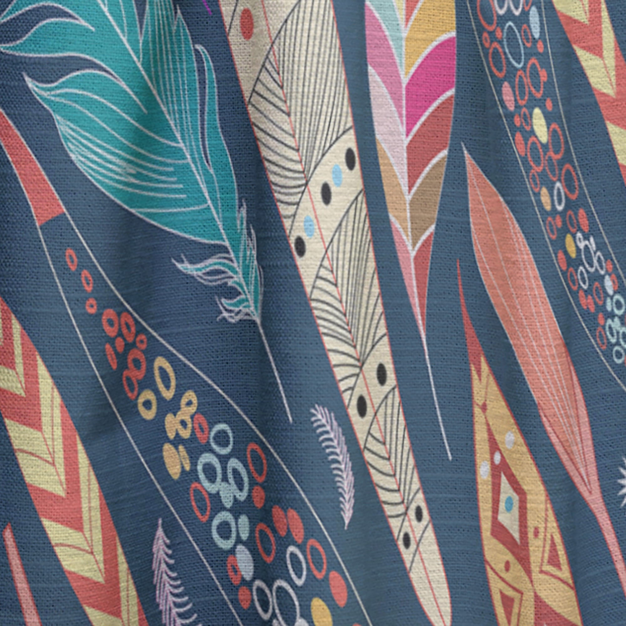 Designart 'Bird Feathers XX' Southwestern Curtain Panel
