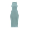 thumbnail image 4 of No Boundaries Ribbed Racerback Tank Midi Dress, Women's, 4 of 4