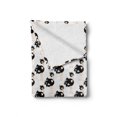 thumbnail image 2 of Ostrich Soft Flannel Fleece Throw Blanket, Wild Baby Animal Funny Desert Mammal Comic Childish Creature, Cozy Plush for Indoor and Outdoor Use, 60" x 80", Pale Peach White Black, by Ambesonne, 2 of 6