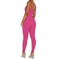 thumbnail image 3 of Bellella Combinaisons pour Femmes Col Rond Pantalon Long Combinaison Extensible Décontractée Bretelles Spaghetti une Pièce Femme 2831 Rose Rouge G, 3 of 4