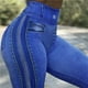 thumbnail image 2 of Slim Mujeres Leggings Faux Denim Jeans Cintura Alta Elástico Pantalones De Gimnasio Entrenamiento Trotarpangjing, 2 of 4