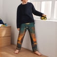 thumbnail image 5 of Susaid Sunset Prairie Meditating Horse Print Soft Teen Sleep Pants, Long Pajama Bottoms with Two Pockets and Elastic Waist, Designed for Ages 5-16-Medium, 5 of 6