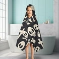 thumbnail image 6 of Spooky Halloween Icons Pattern Hooded Bath Towel，50"x30" for Ages 3 To 12 Kids, Quick Dry Lightweight Soft Microfiber Hood Beach Towel Cover Up for Kids, 6 of 7