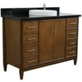 thumbnail image 3 of Bellaterra Home 400901-49S-WA-BGRD 49 in. Single Round Sink Vanity with Galaxy Granite Top, Walnut & Black, 3 of 11