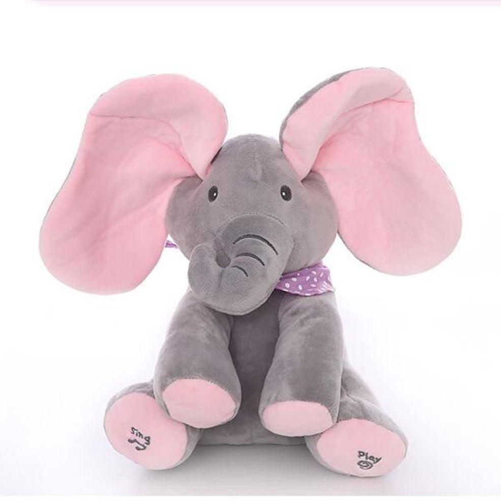 Peek-a-boo Plush Elephant Peekaboo Elephant Electric Blinking with ...