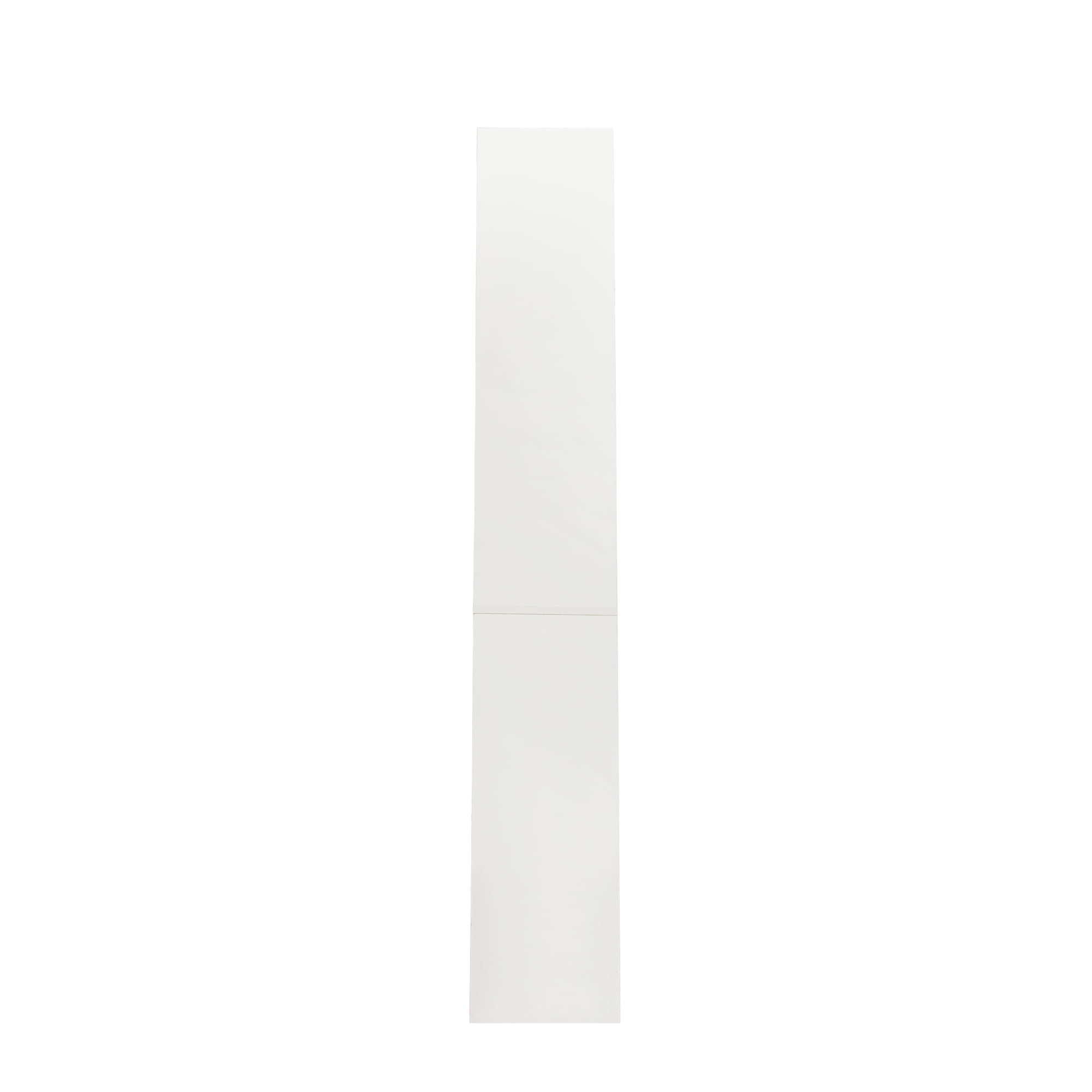 Tall Display Storage Cabinet 4-Tier Shelf 3 Side Drawers Bookcase for Living Room, White