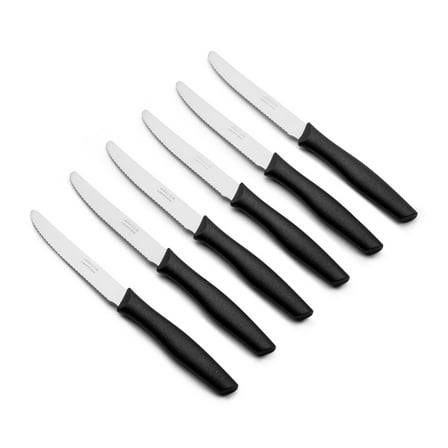 ARCOS Steak Knife Set, 6-Piece Utility Serrated Knives with Ergonomic Handles