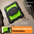 thumbnail image 5 of Case for iPad Mini 5 2019/Mini 4 2015 (5th/4th Generation 7.9 inch), 360 Rotating Stand Handle Shoulder Strap Heavy Duty Shockproof Cover, Lime PC, 5 of 7
