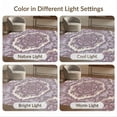 thumbnail image 7 of ODIKA 8'x10' Washable Area Rug Purple Distressed Petal Vine Vintage Botanical Pink Boho Refined for Living Room, Under Sectional, Family , Durable, Non-Slip, 7 of 7