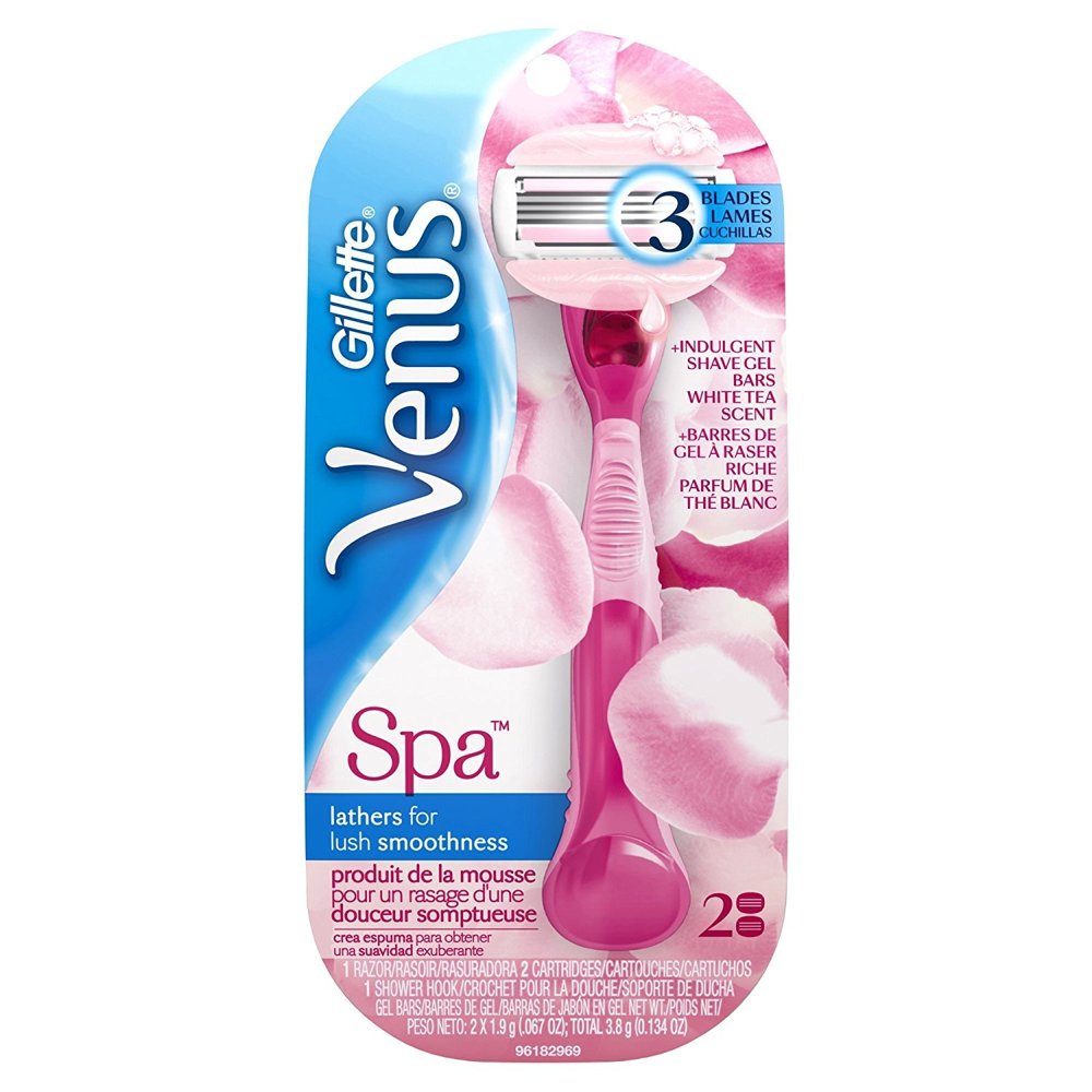 Gillette Venus Spa Women's Razor with 1 Razor Handle and 2 Razor Blade