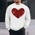 thumbnail image 2 of Tqyyweavej Sweat à Capuche pour Hommes Imprimé Saint-Valentin Décontracté Manches Longues Col Rond Chandails en Molleton de Base pour Hommes, Cadeaux de Noël pour Hommes, 2 of 6