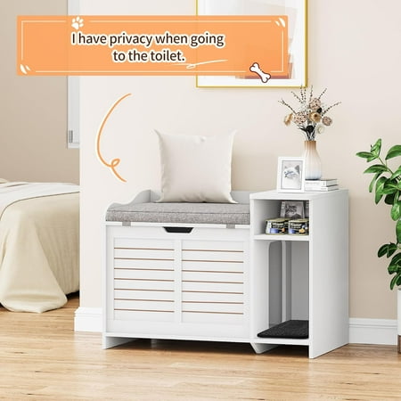 Cat Litter Box Enclosures with Top Opening Cat Litter Box Furniture Hidden Cat House Privacy Cat Litter Box Cabinet Storage Cabinet Hidden Litter Box Furniture