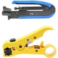 TRAHOO1 Pack Yellow Universal Coaxial Cable Stripping Pliers+1 Pack