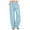Blue, variant on Lixiuxyad Cargo Pants for Women Wide Pants Waist Long Drawstring Casual Linen Elastic Women Leg Solid Cotton Pants Blue