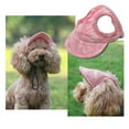 thumbnail image 4 of Xinyolin Dog Beach Hat Sun Pet Baseball Cap with Ear Holes Dog Canvas Visor Outfit Puppy Sunbonnet Beach Accessories, 4 of 8