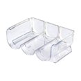 thumbnail image 1 of Piece Stackable Plastic Wine Rack Wine Bottle Holder Bottle Storage Fridge Bottle Shelf Wine Rack for Up to 3 Bottles in Total, Transparent, 1 of 5