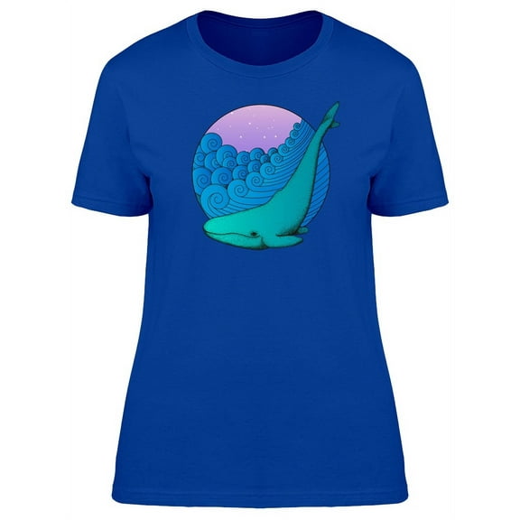 Night Sky Whale T-Shirt Women -Image by Shutterstock, Female XX-Large