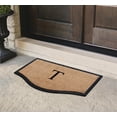 thumbnail image 2 of A1HC Natural Rubber & Coir 24"x38" Monogrammed Front Door Doormat, Stripe Black Border, Heavy-Duty, Low Profile, Anti-Shed, Easy Clean, 2 of 6