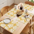 thumbnail image 5 of Monstera Foliage Placemats Set of 6 Retro Rustic Botanical Summer Yellow Place Mats Indoor Wipeable Table Mats Washable Cloth Dining Table Placemats for Kitchen Holiday Party Home Decor 13x19 Inch, 5 of 9