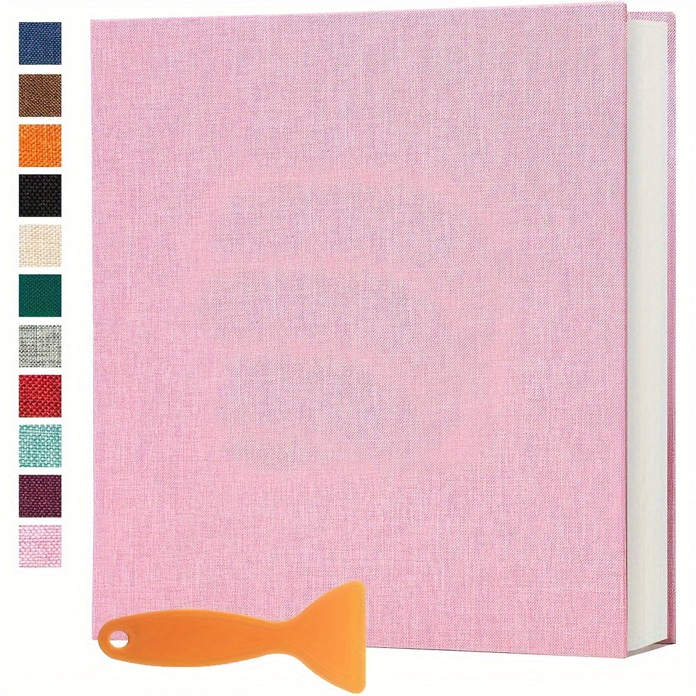 Solid Color Self-Adhesive Large Photo Album 20 Sheets / 40 Pages Scrapbook for Baby Family Wedding and Anniversary Photo Storage