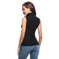 thumbnail image 2 of Women's Sleeveless Turtlenecks Shirts Stretch Slim Fitted Tank Tops Basic Lightweight Tunic Tee Tops, 2 of 2