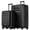 Black, variant on Coolife Carry On Luggage Airline Approved, Luggage with Front Compartment Expandable Hardside Suitcases with Wheels (Blue, 20 Inch-EXT)