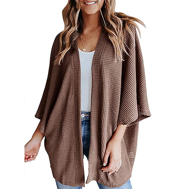 ZAXARRA Cardigan Femme, Manches Chauve-Souris Haut Ample Blouse