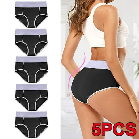 

5PCS Soft Stretchy Breathable High Waist Panties for Women