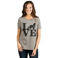 thumbnail image 2 of Love Cavalier King Charles Women's Fashion Relaxed T-Shirt Tee Heather Tan X-Large, 2 of 3