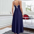 thumbnail image 5 of Bovxnpu Womens Nightgown Sleepshirt Pajama Dress Satin Spaghetti Strap Backless Knee Length Nightgown Sleepwear, 5 of 6