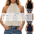 thumbnail image 3 of PBFRDSJ Women Y2k Halter High Neck Top Cute Backless Chiffon Bubble Crop Tank Top Retro Going Out Sheer Up Vest, 3 of 5