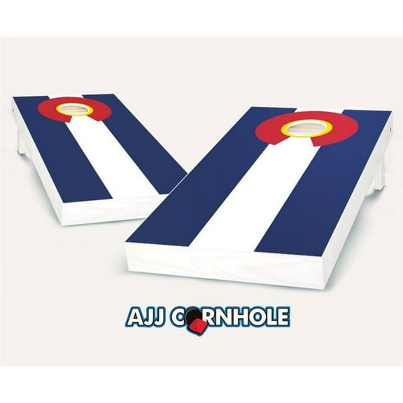 AJJCornhole 107-ColoradoFlag Colorado Flag Theme Cornhole Set with Bags - 8 x 24 x 48 in.