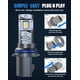 thumbnail image 4 of Bombillas LED CHOPDARK 9004 HB1 20000LM 40W 6500K Blanco Paquete de 2, 4 of 7